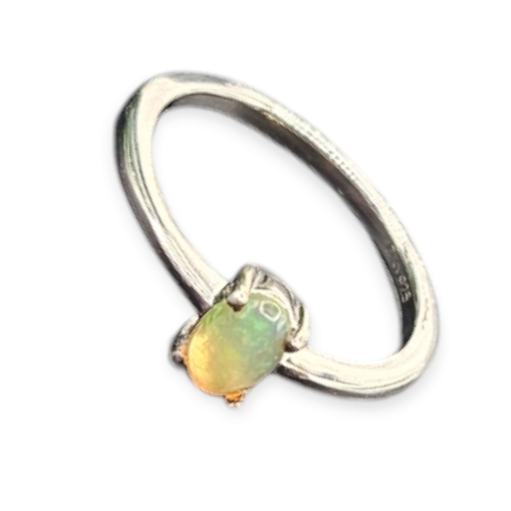 Opal Solitaire Ring